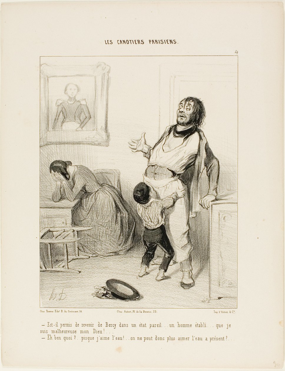 "- On ne devrait vraiment pas permettre à un homme établi comme vous de revenir de Bercy dans un tel état.... Je suis si malheureuse, mon Dieu ! - Qu