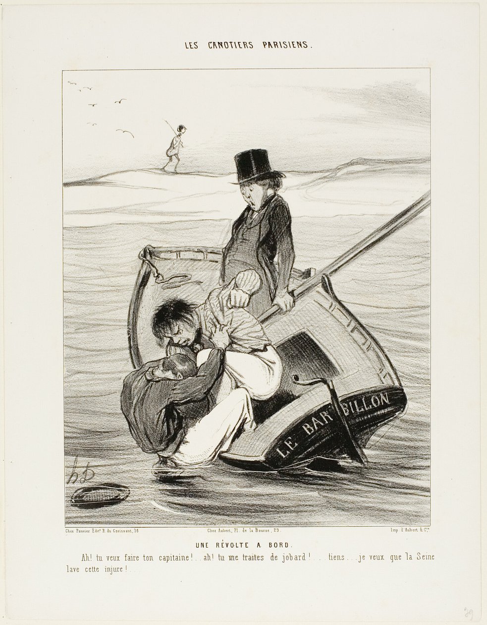 Une révolte à bord. "- Ah ! tu veux être ton propre capitaine !... - Ah ! tu me traites comme un idiot... hé... J
