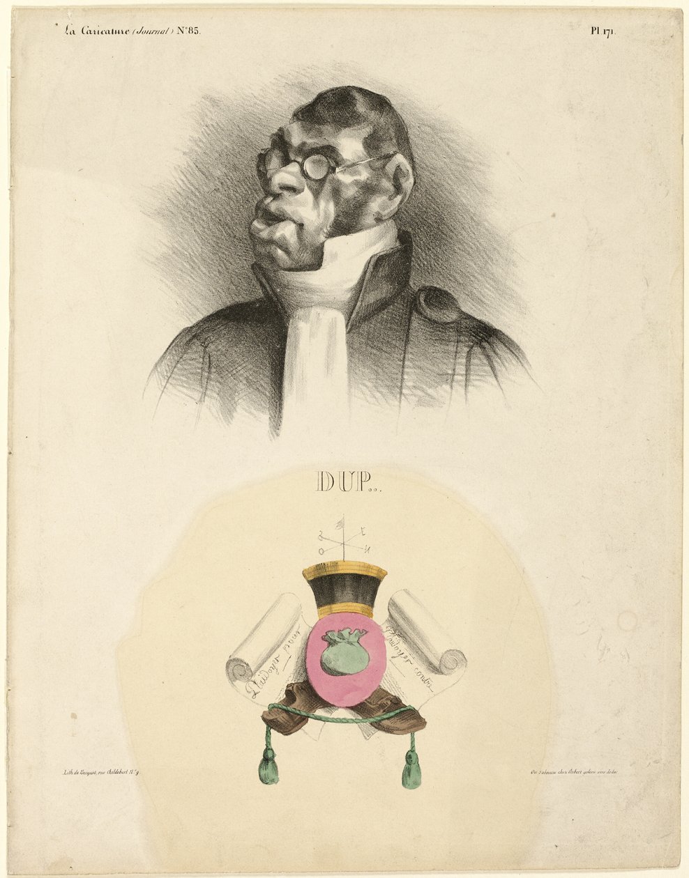 DUP..., plate 171 from Célébrités de la Caricature - Honoré Victorin Daumier