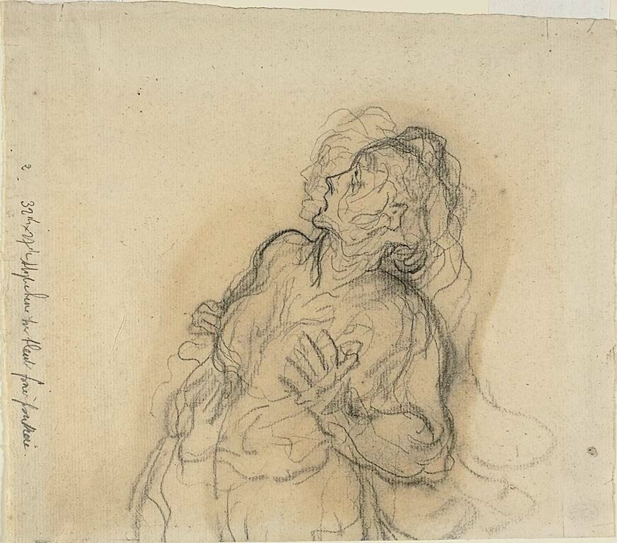 Femme effrayée - Honoré Victorin Daumier