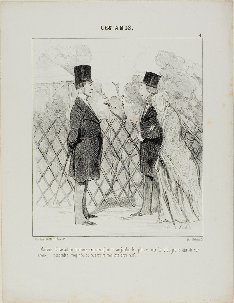Madame Cabassol se promène en amoureux dans le jardin botanique avec la plus jeune amie de son mari. Rencontre soudaine avec ce dernier non loin d