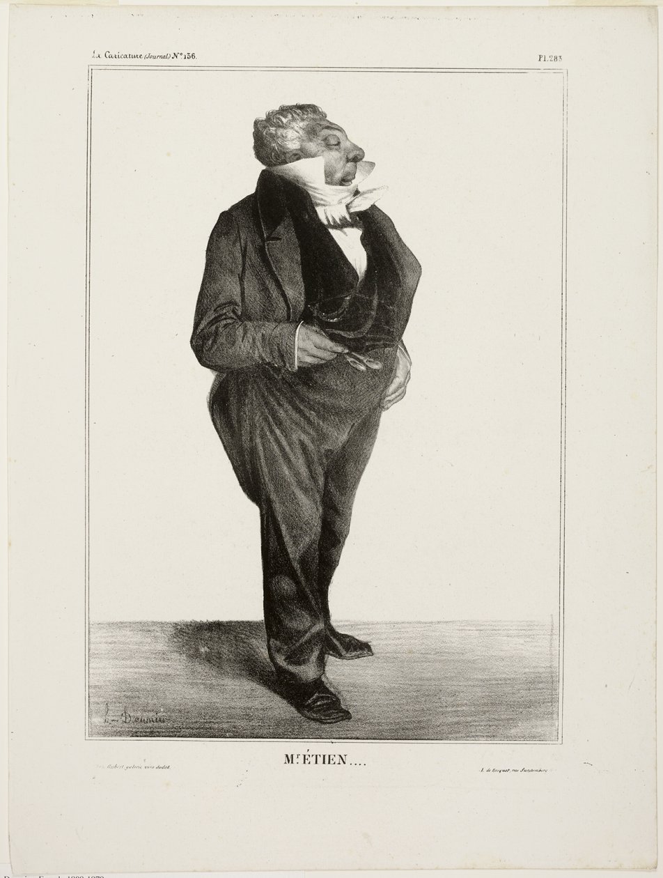 Mr. Étien...., plate 283 from Célébrités de la Caricature - Honoré Victorin Daumier