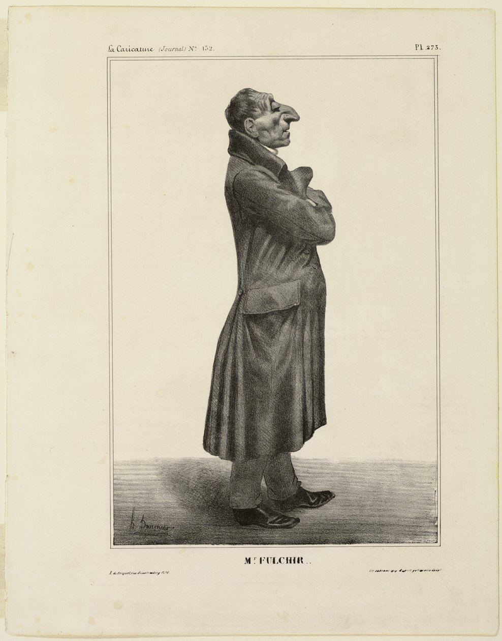Mr. Fulchir.., plate 273 from Célébrités de la Caricature - Honoré Victorin Daumier