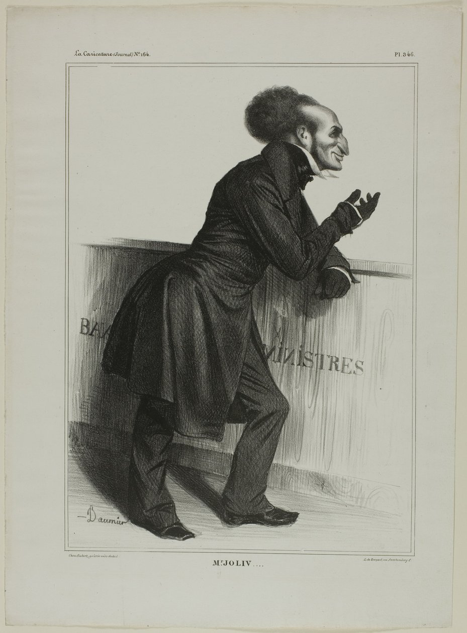 Mr. Joliv...., plate 346 from Célébrités de la Caricature - Honoré Victorin Daumier