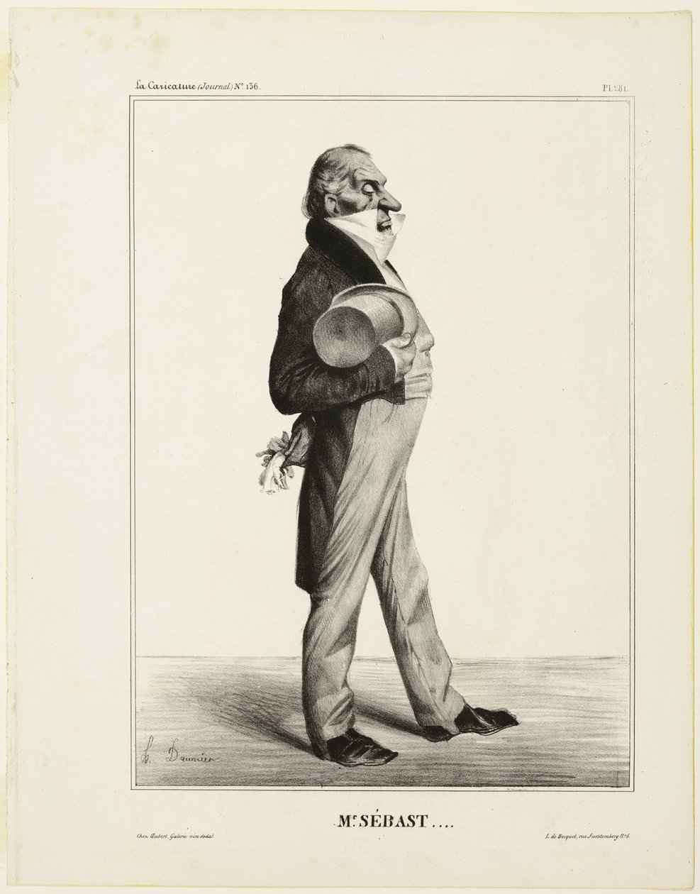 Mr. Sébast ...., plate 281 from Célébrités de la Caricature - Honoré Victorin Daumier