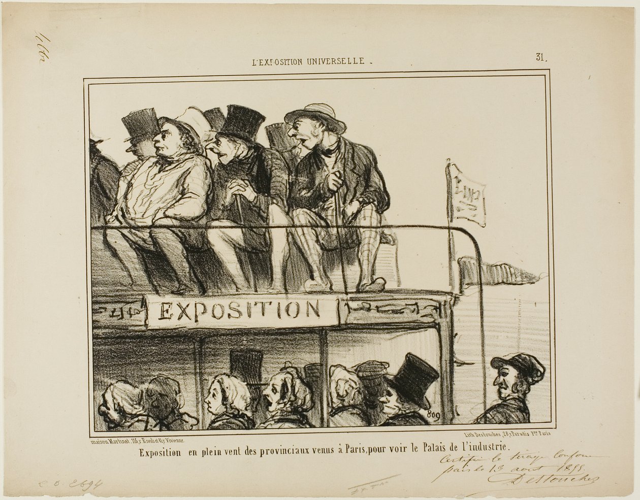 Exposition en plein air des provinciaux venus à Paris pour voir le palais de l