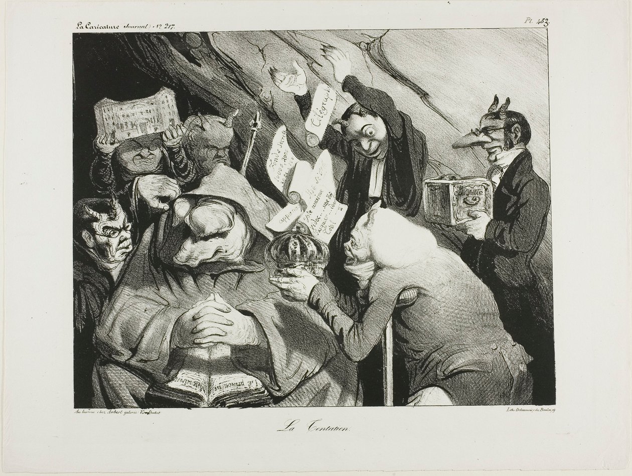 Tentation, planche 453 - Honoré Victorin Daumier