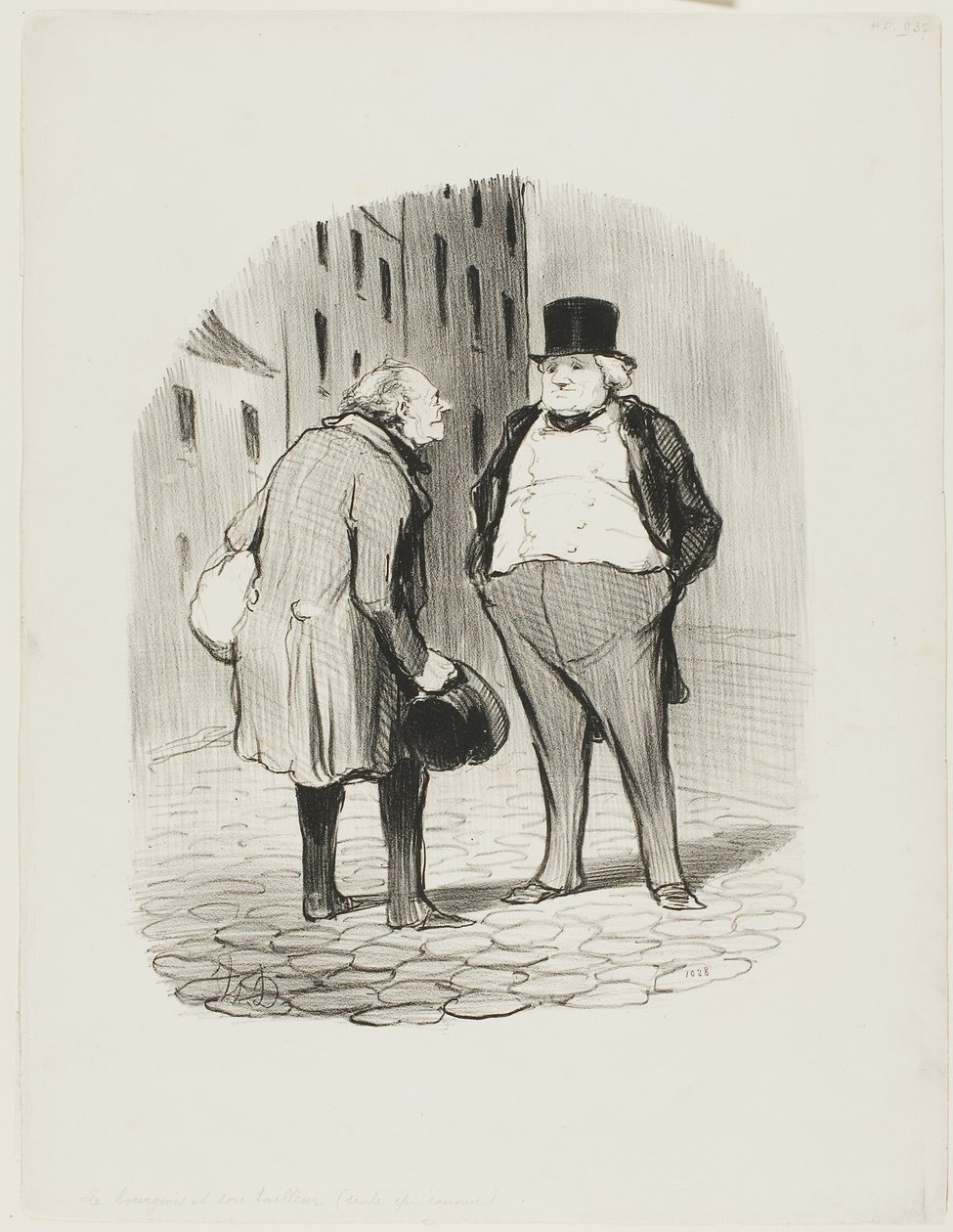 Le bourgeois et son tailleur, planche 5 de Les Bons Bourgeois - Honoré Victorin Daumier
