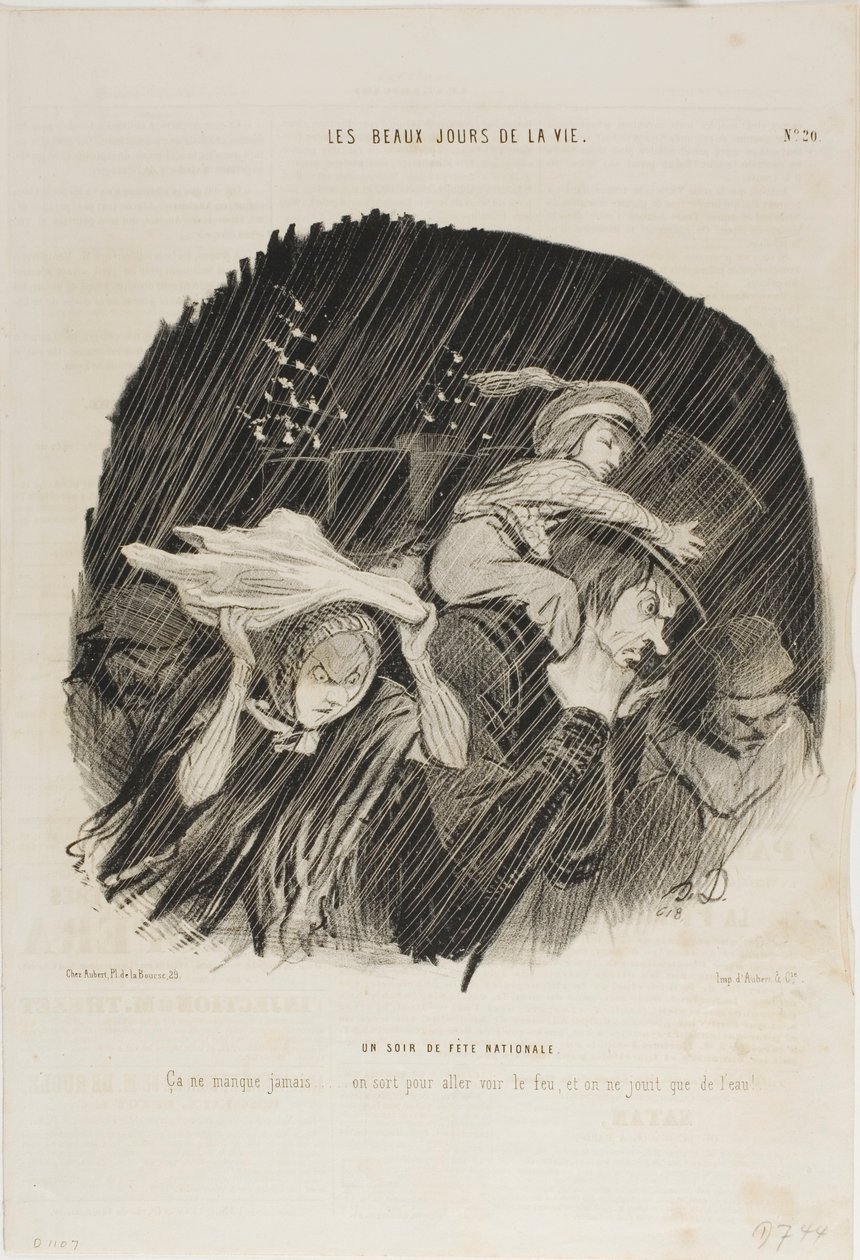 Le soir de la fête nationale. On sort pour voir le feu d
