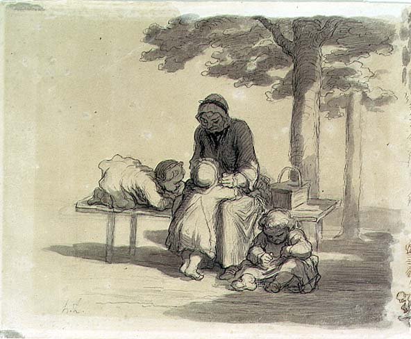 Une grand-mère - Honoré Daumier