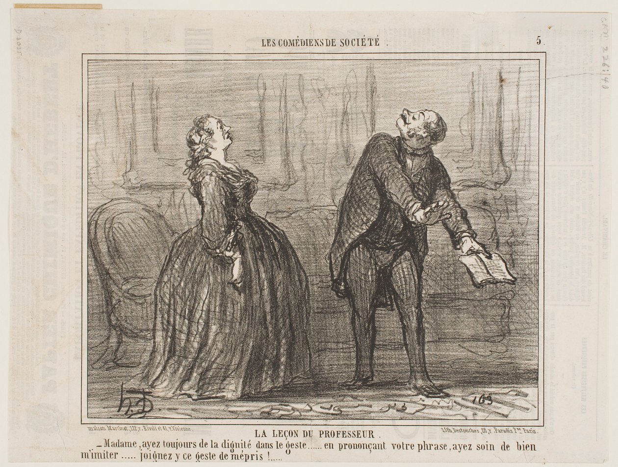 Une leçon du professeur - Honoré Daumier