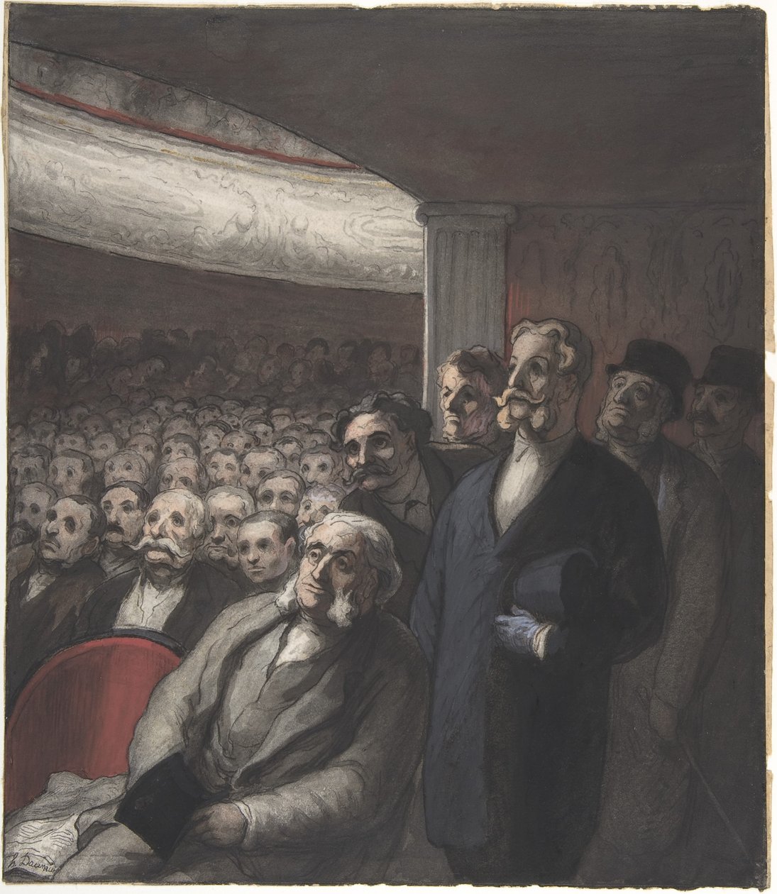 Un public de théâtre - Honoré Daumier