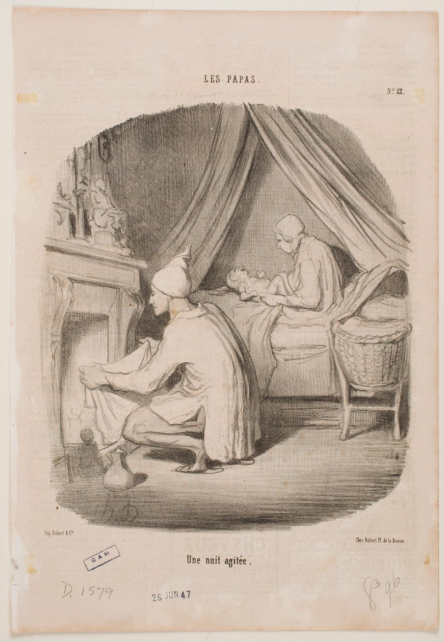 Une nuit agitée - Honoré Daumier