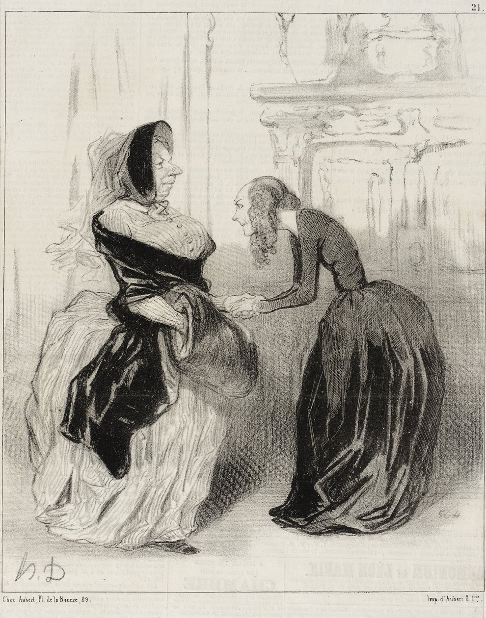 « Adieu, ma chère Flora ... ne manquez pas ... » - Honoré Daumier