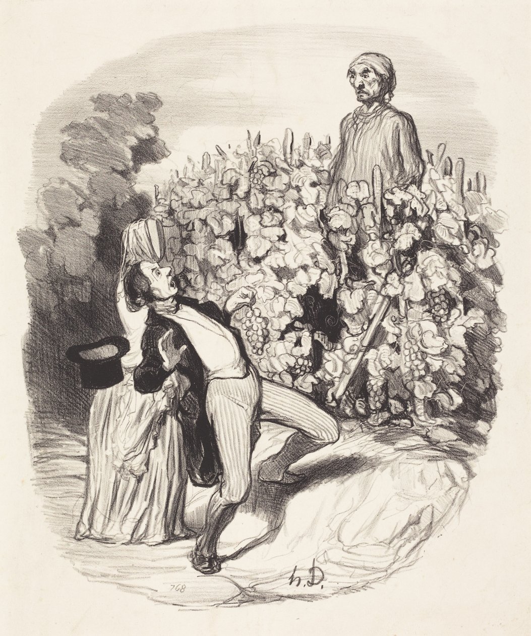 Ah! Saperlotte, je crois que nous sommes pincés! - Honoré Daumier
