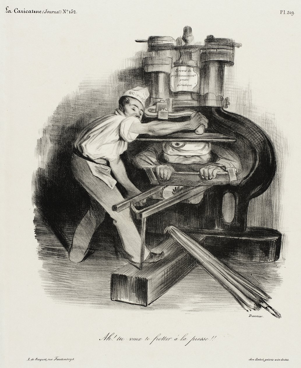 Ah! Tu veux te frotter à la Presse!! - Honoré Daumier