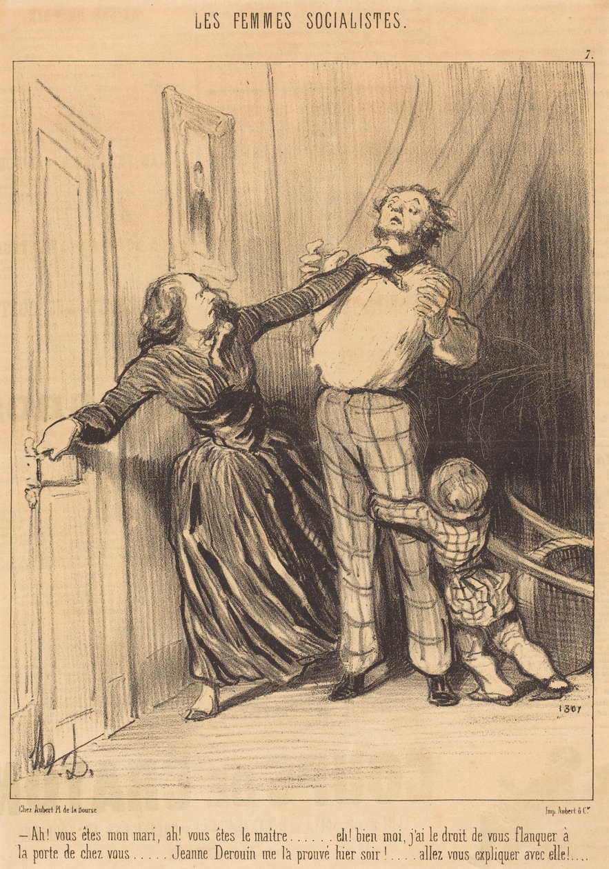 Ah! vous êtes mon mari, ah! vous êtes le maître... - Honoré Daumier