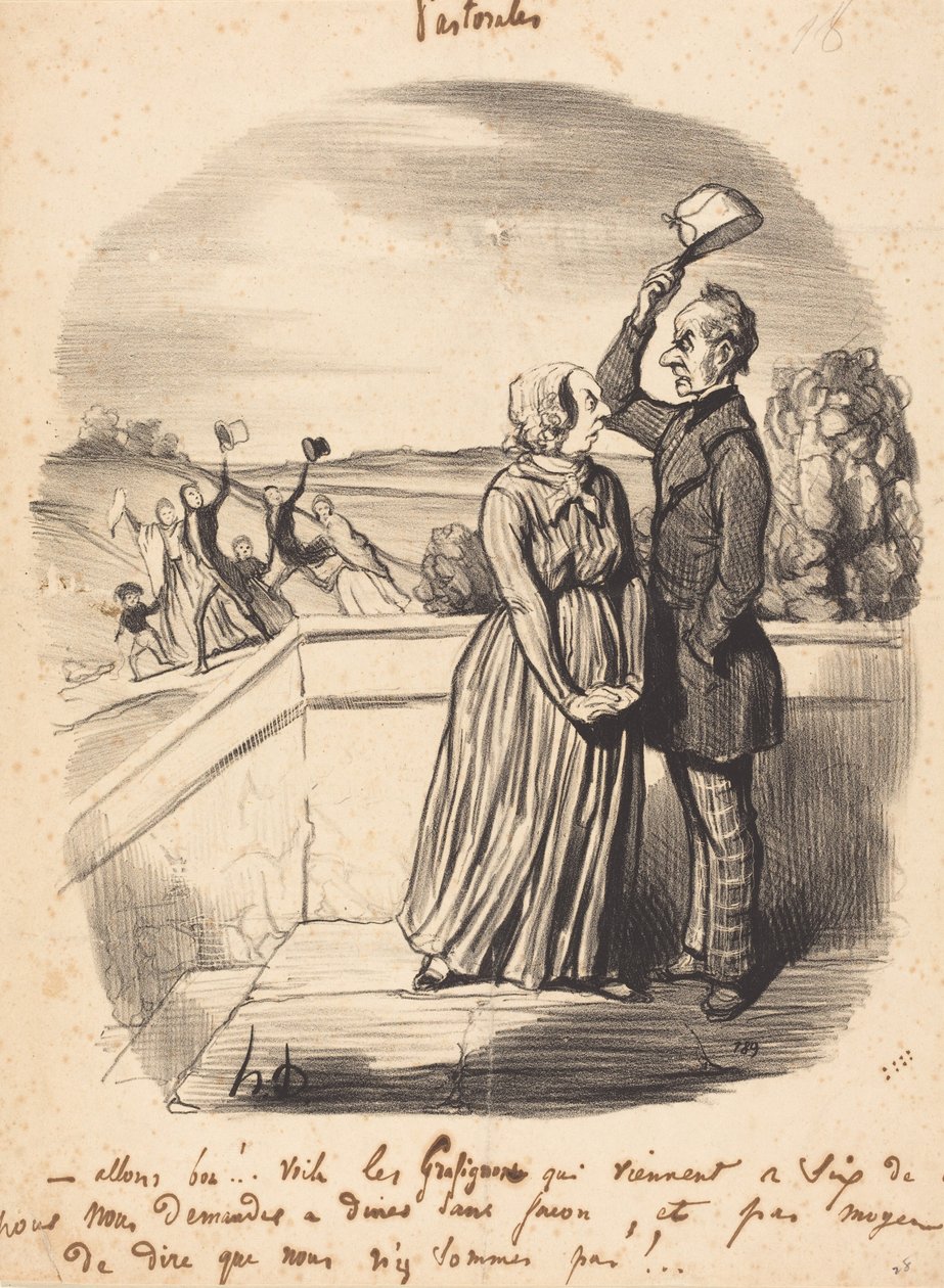 Allons bon!... voila les grafignons... - Honoré Daumier