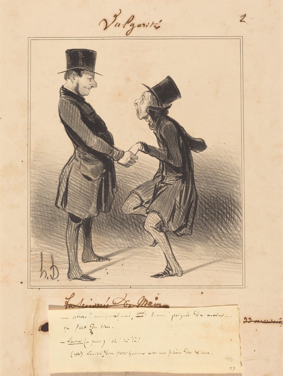 Allons! mon jeune ami, une bonne poignée... - Honoré Daumier