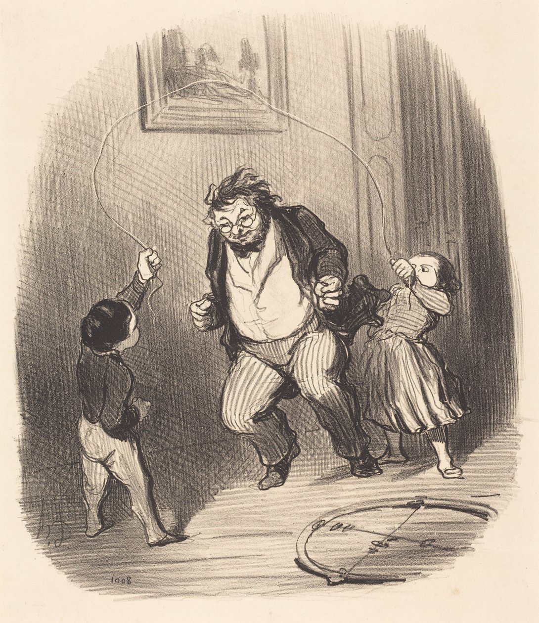 Allons, papa... encore... trente-deux tours!... - Honoré Daumier