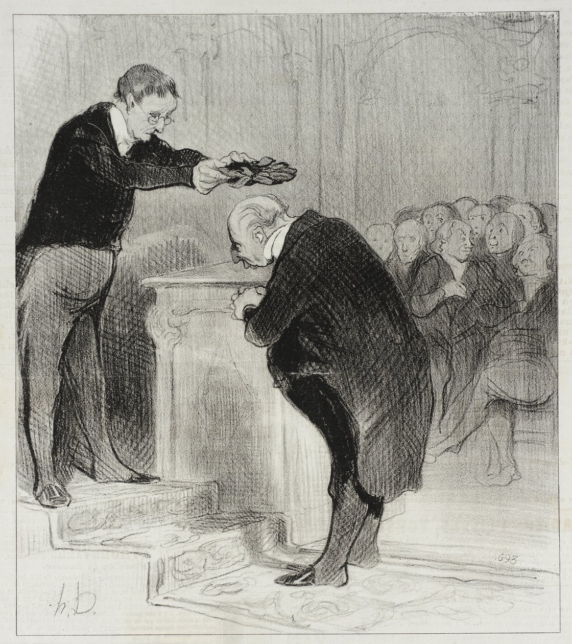 Approchez M. Gérenflot...venez recevoir la couronne... - Honoré Daumier