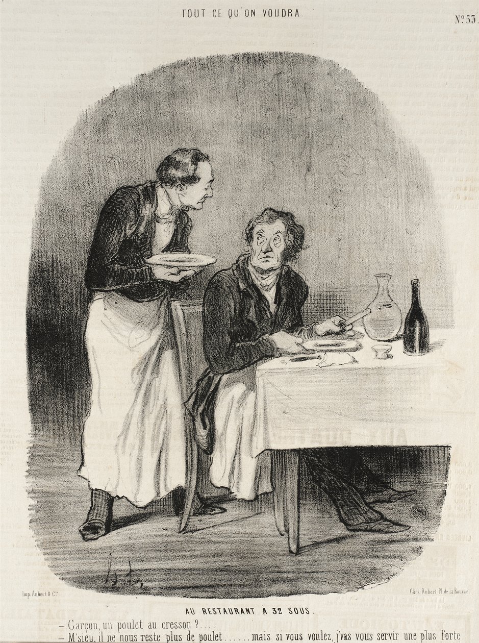 Au restaurant à 32 sous - Honoré Daumier