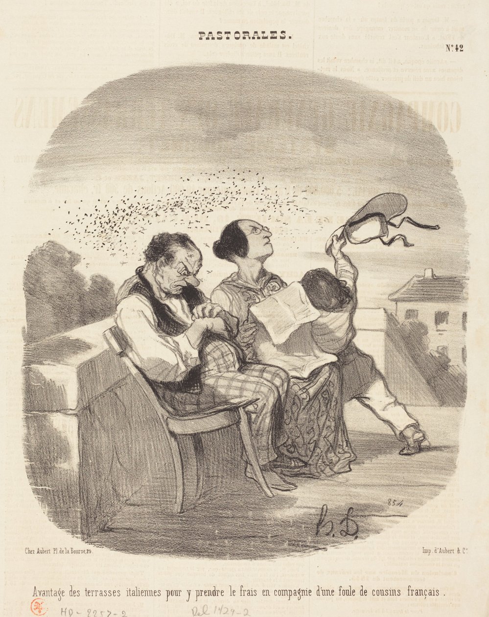 Avantages des terrasses italiennes... - Honoré Daumier