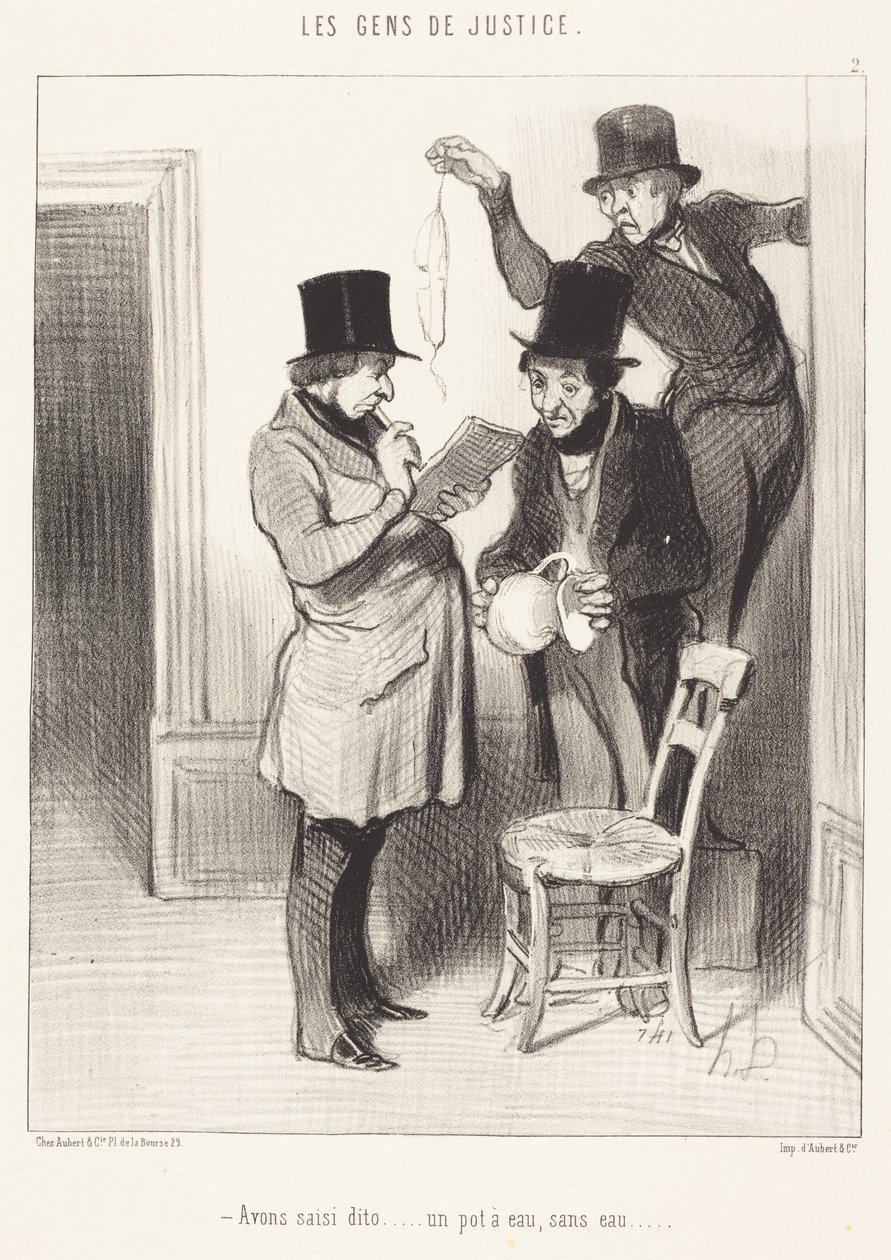 Avons saisi dito... un pot à eau, sans eau - Honoré Daumier