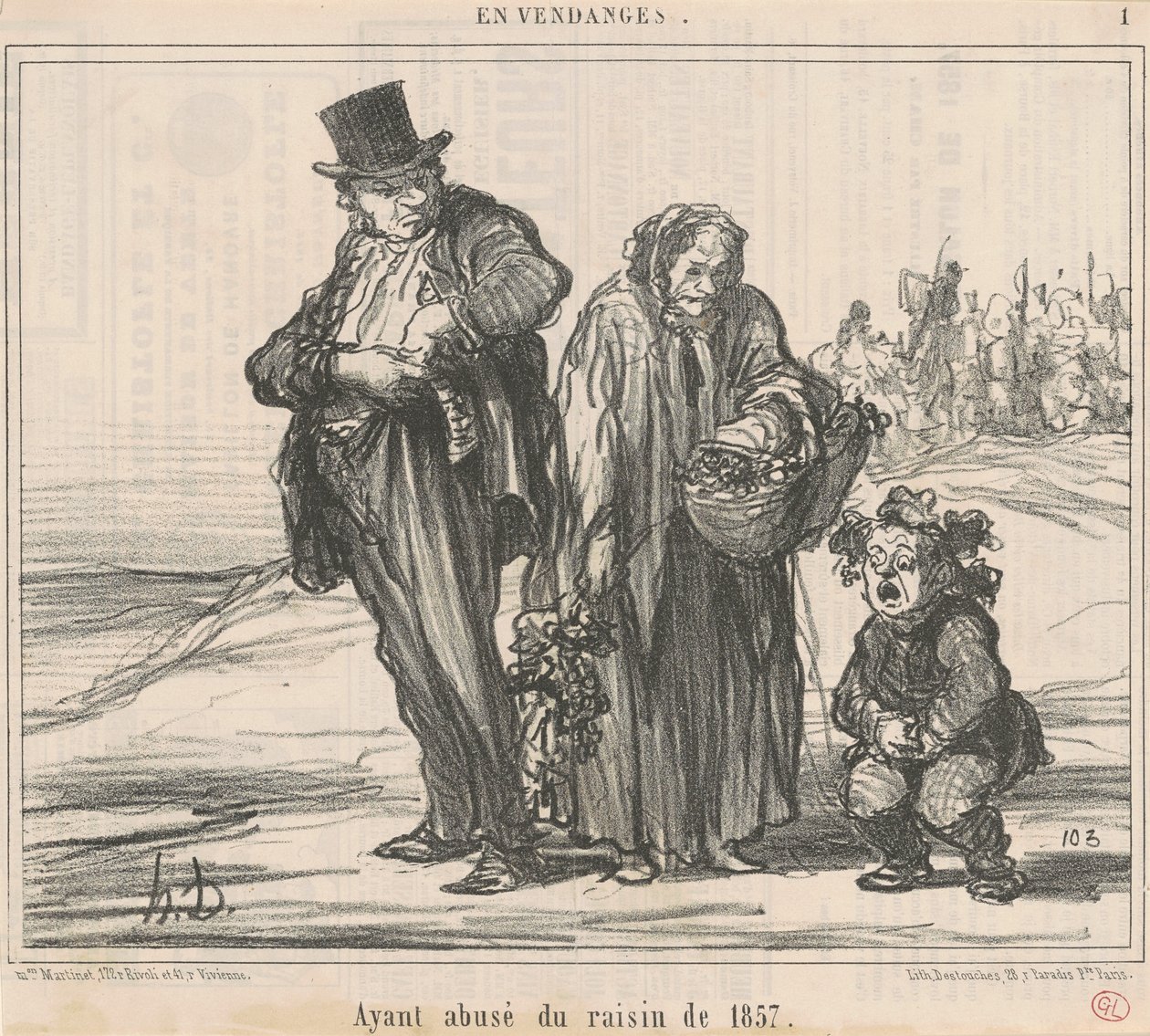 Ayant abusé du raisin de 1857 - Honoré Daumier