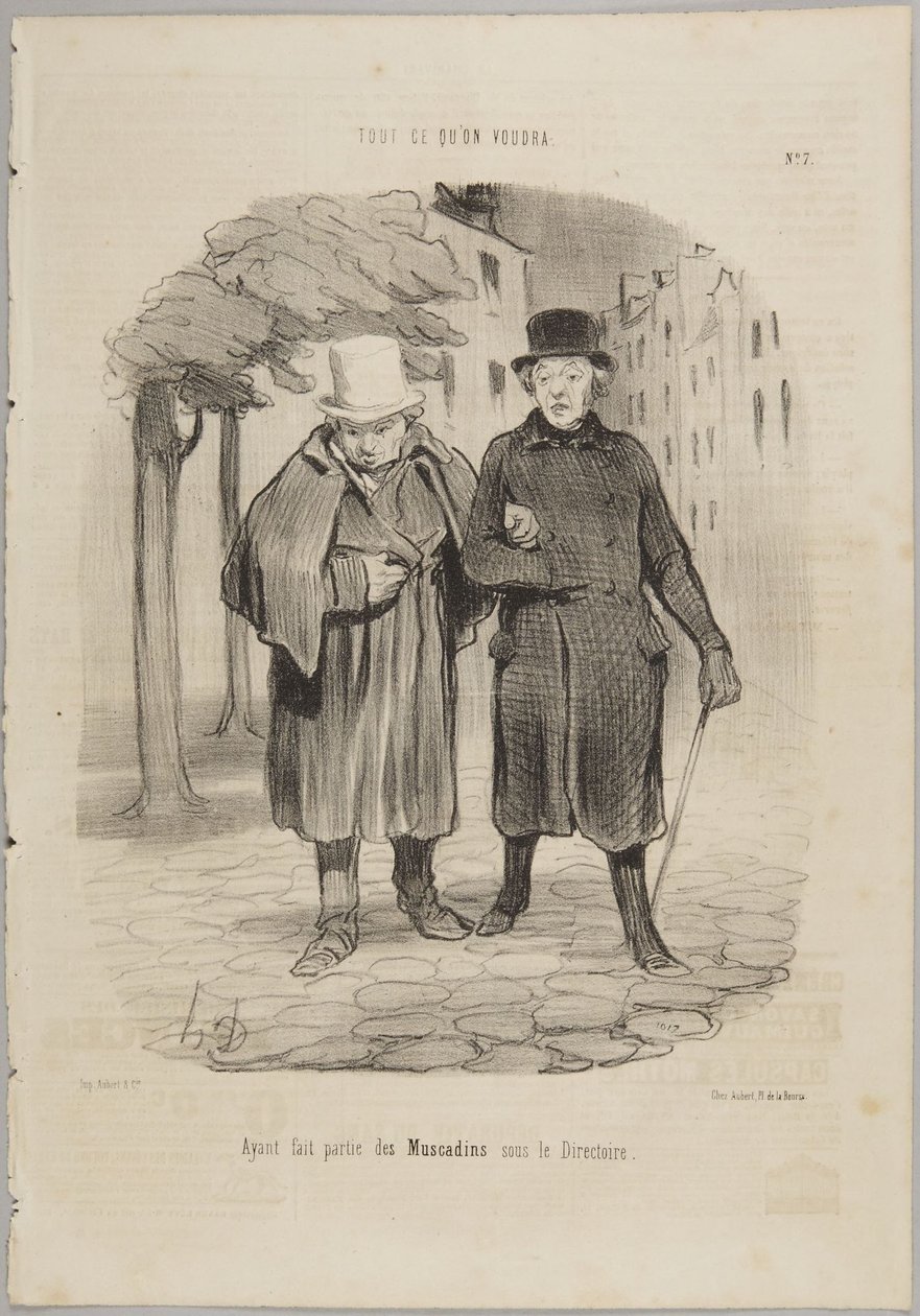 Ayant fait partie des Muscadins sous le Directoire, number 7 from the series Tout ce qu
