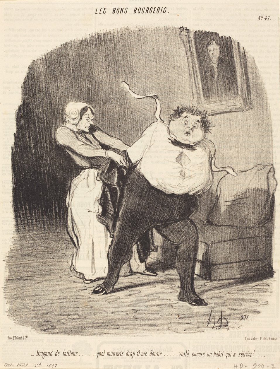 Brigand de tailleur... encore un habit... rétréci! - Honoré Daumier