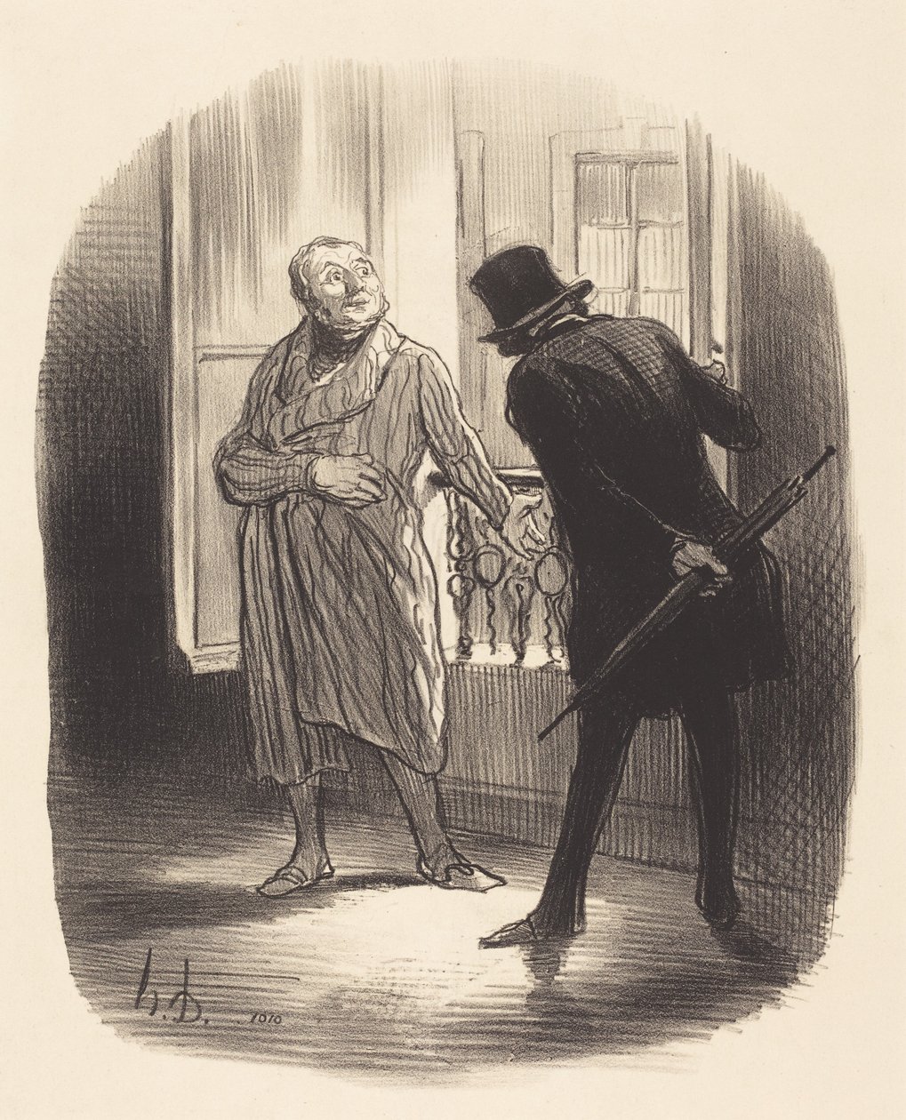 Ce logement est un peu cher, pour la place Royale... - Honoré Daumier