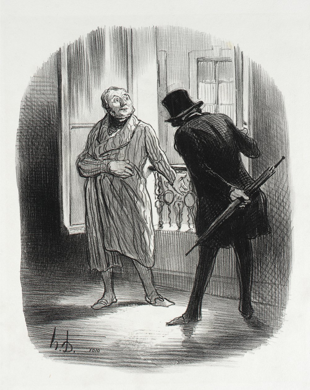 Ce logement est un peu cher, pour la place Royale... - Honoré Daumier