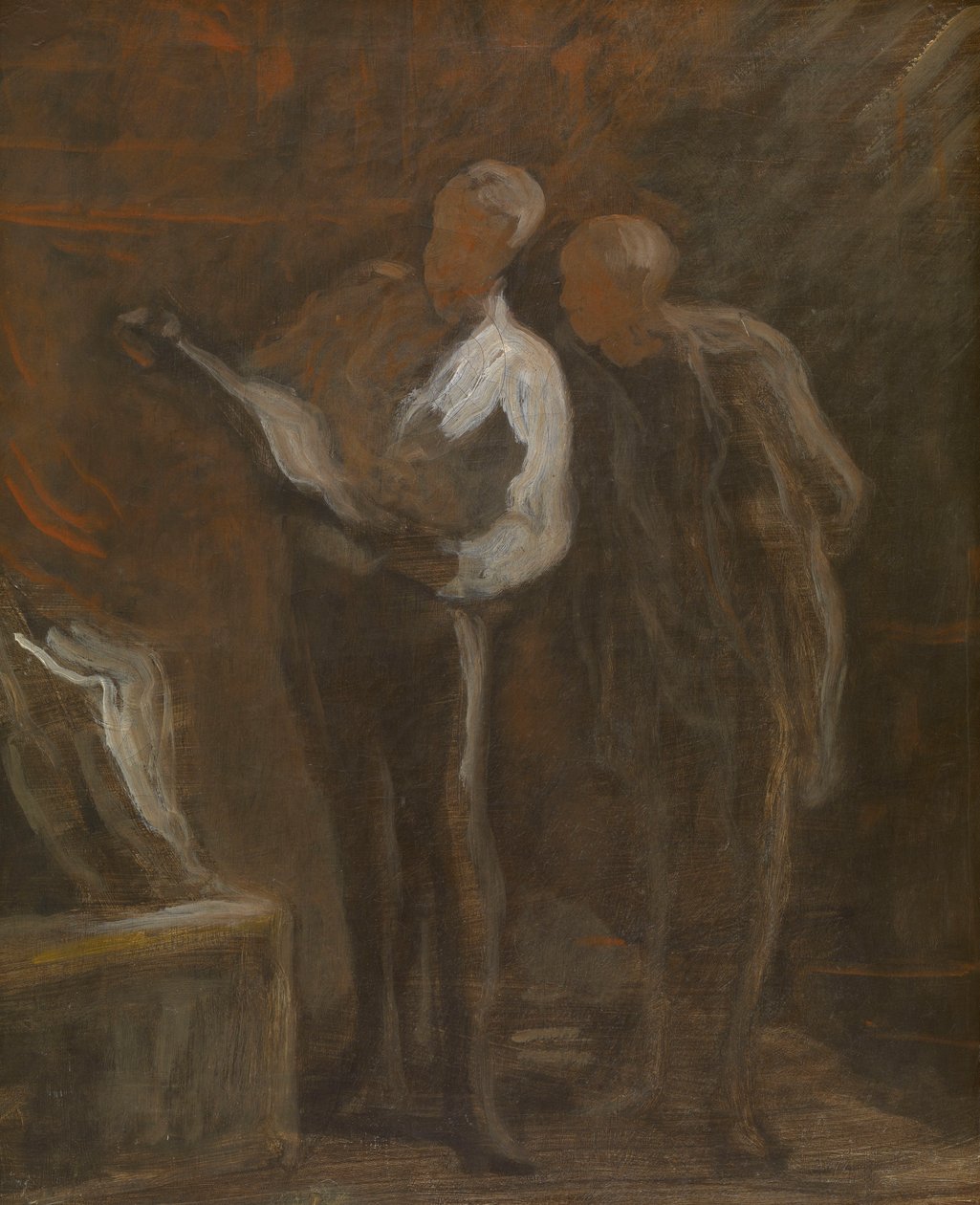 Collectionner des gravures, vers 1870-73 (huile sur toile) - Honore Daumier