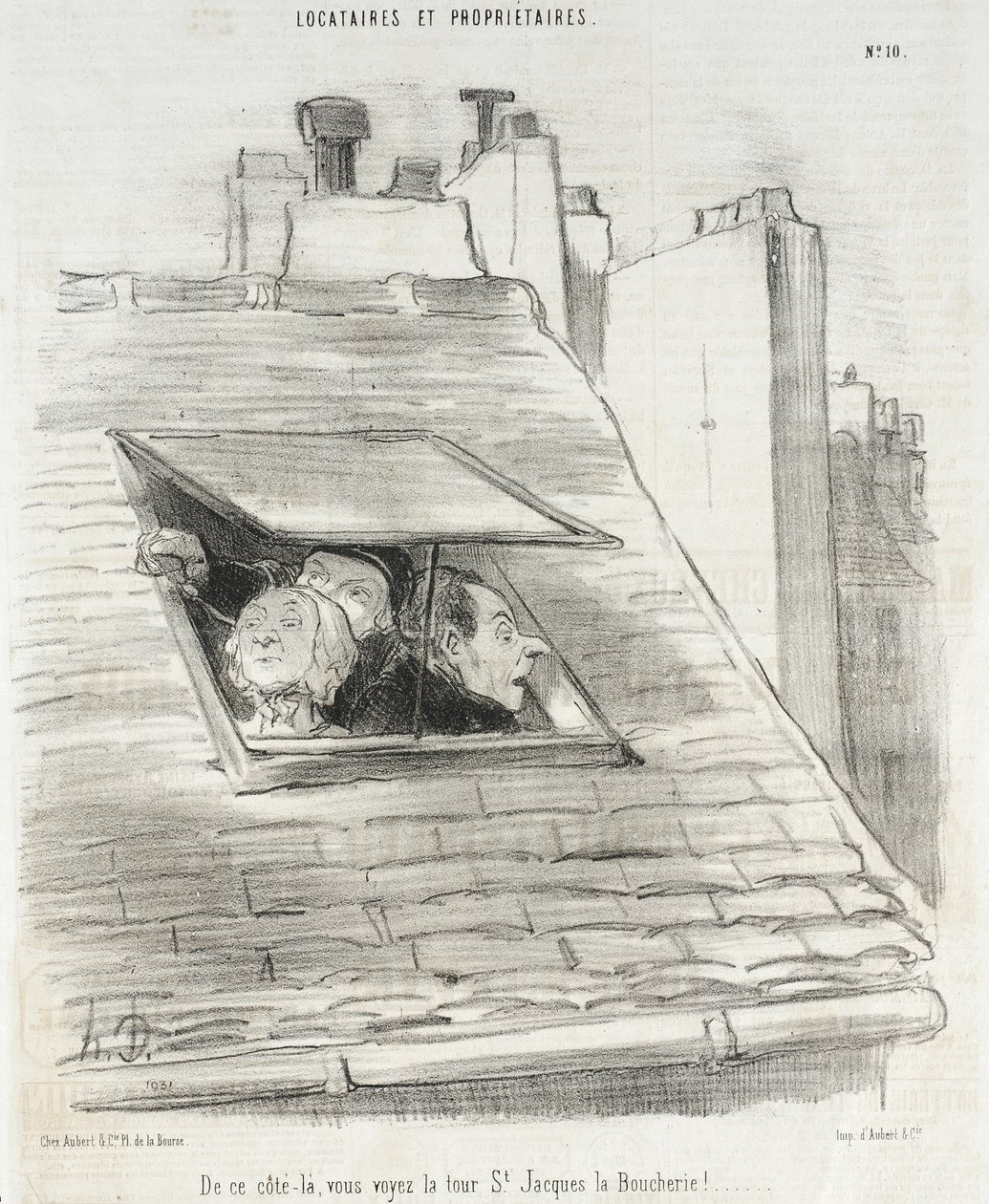 De ce côté-là, vous voyez la tour St. Jacques... - Honoré Daumier