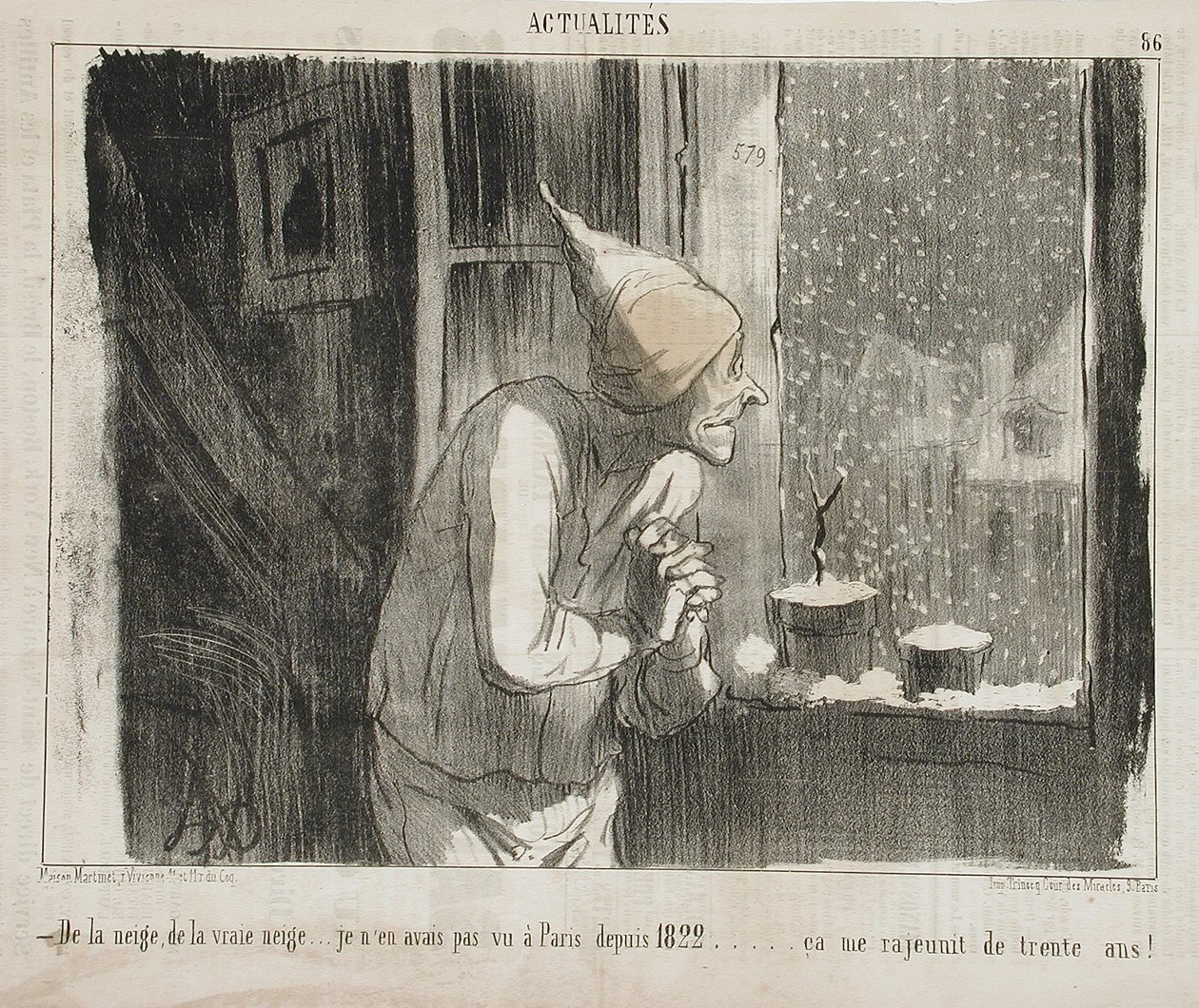 De la neige, de la vraie neige... - Honoré Daumier