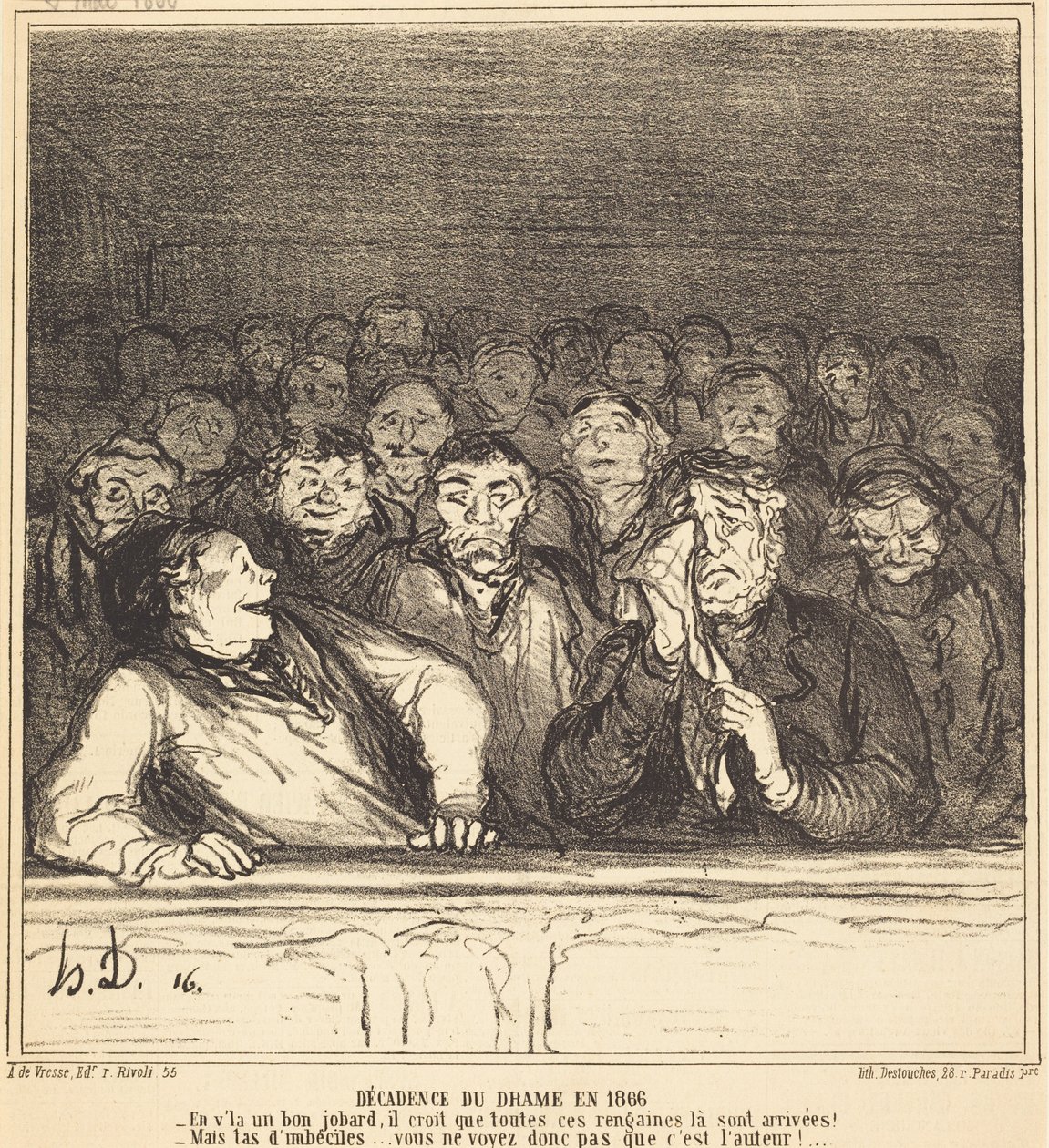 Décadence du drame en 1866 - Honoré Daumier