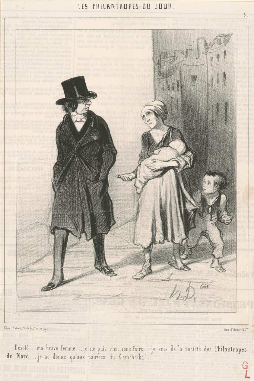 Désolé ... Je suis de la société des philanthropes du nord ... - Honoré Daumier