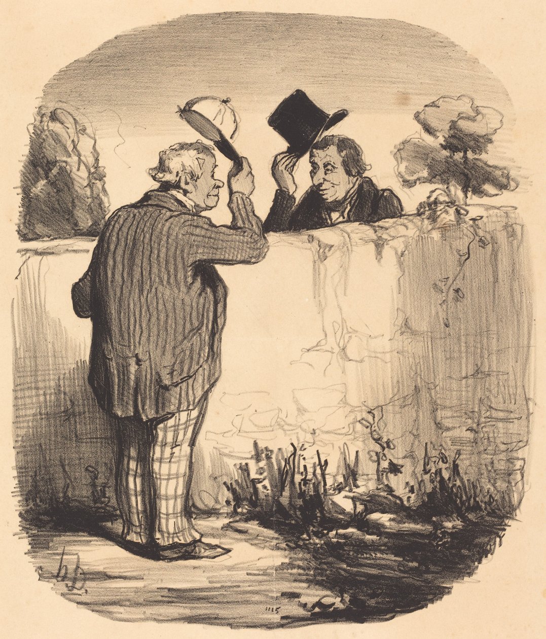 Deux bons voisins - Honoré Daumier