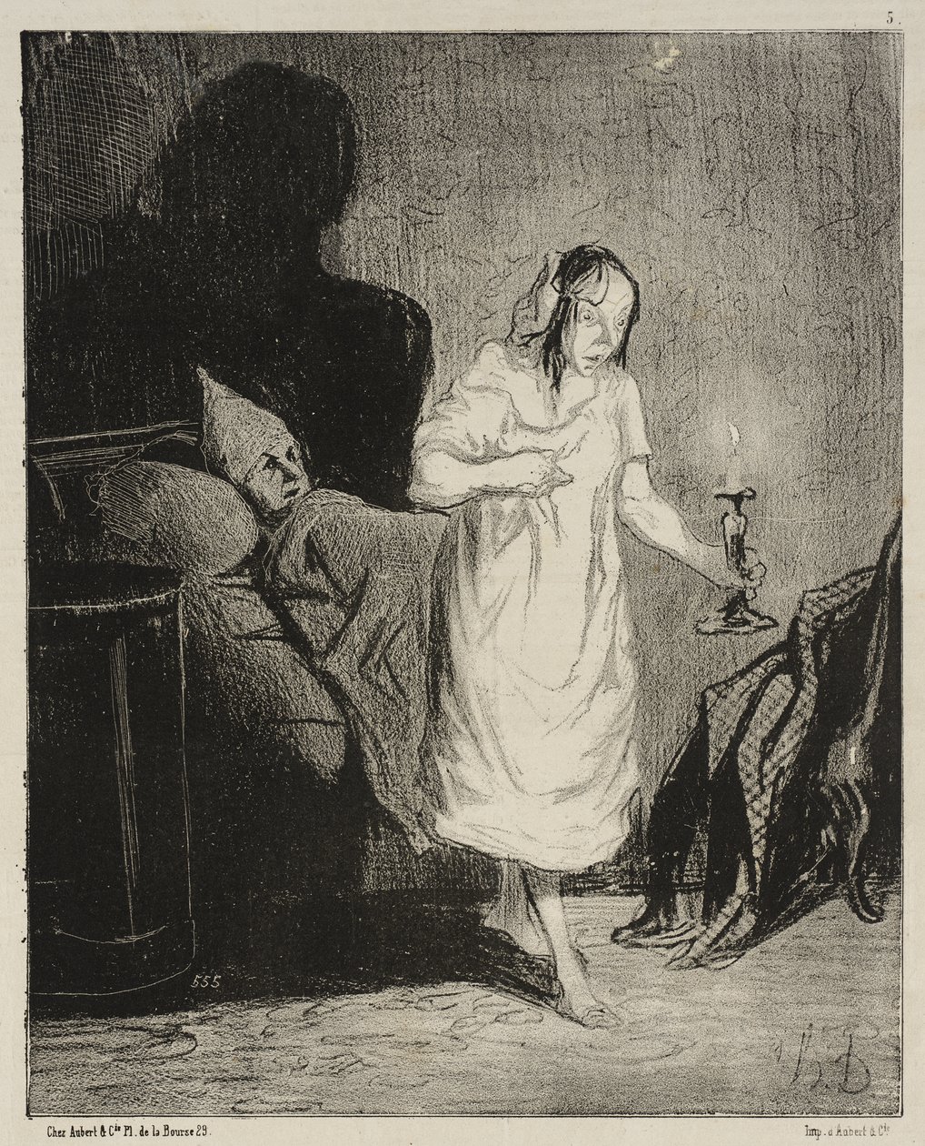 Dis donc, Bichette ... à quoi songes-tu donc ... - Honoré Daumier