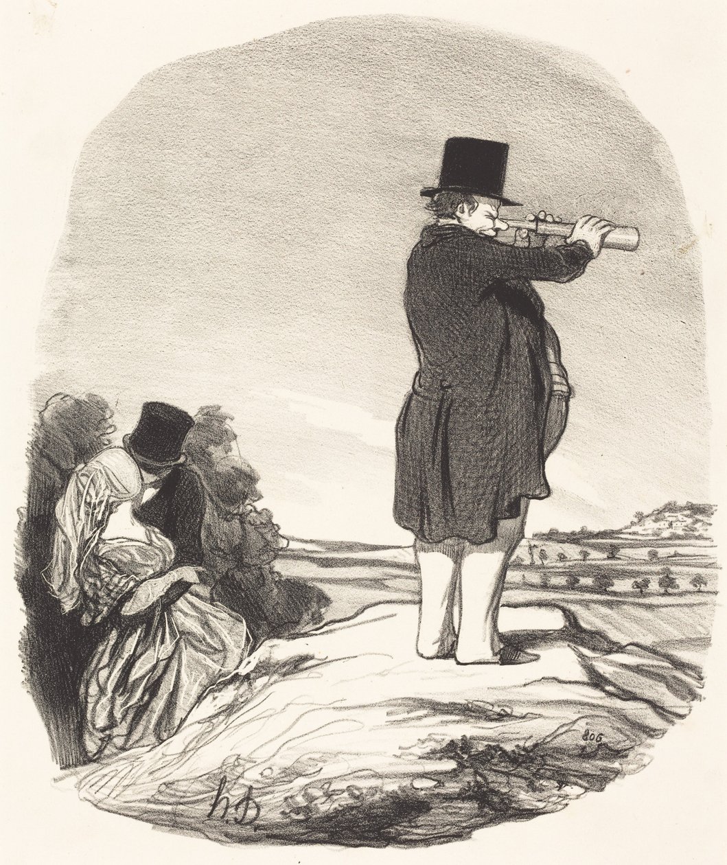 Dis donc ma femme... je ne vois rien! - Honoré Daumier