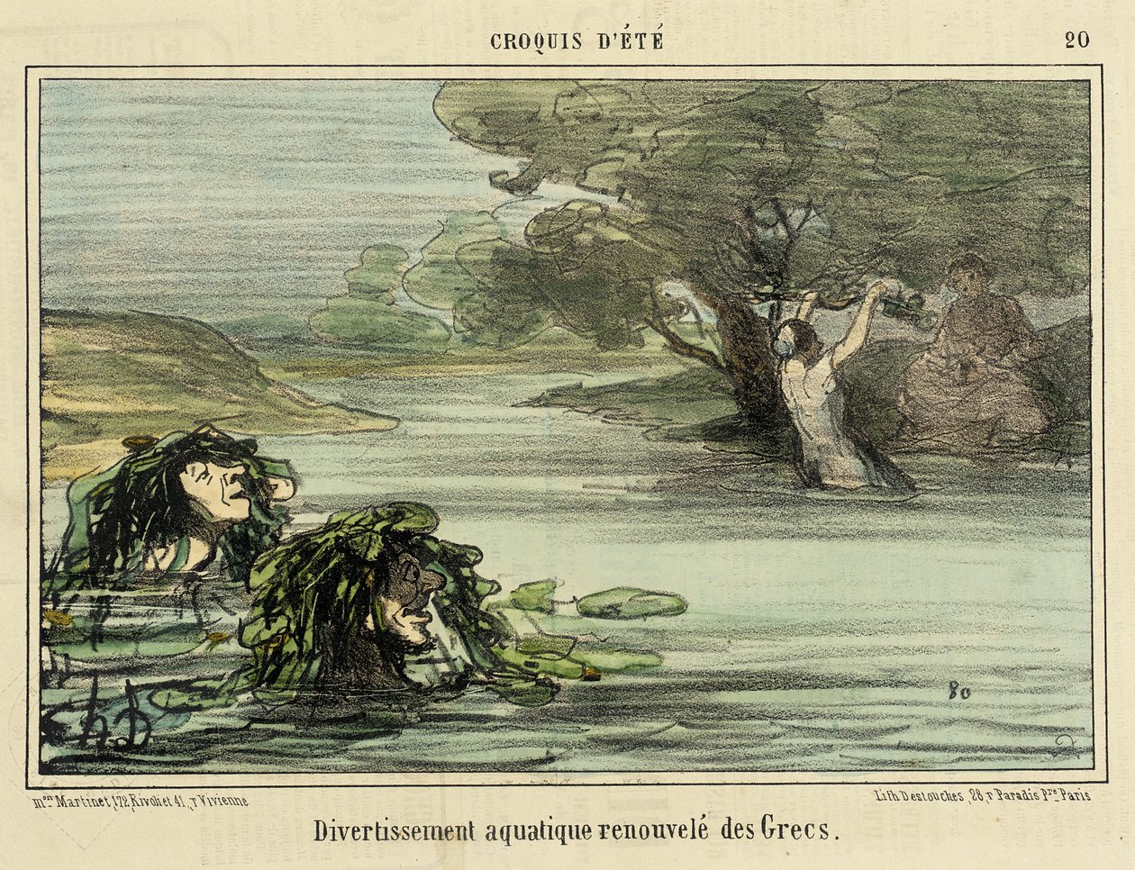 Divertissement aquatique renouvelé des Grecs - Honoré Daumier