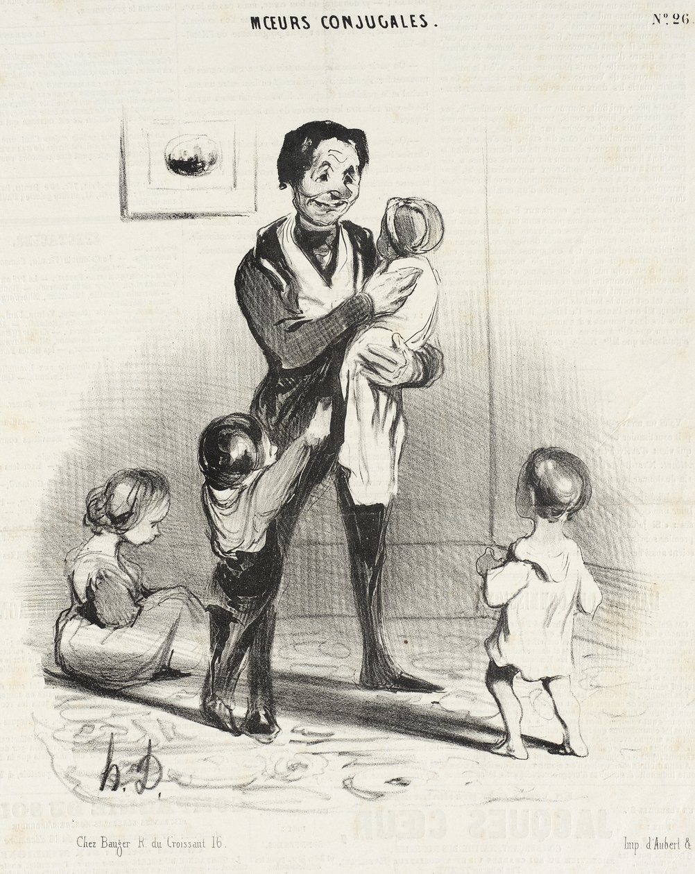 Eh, eh! petit gredin vous eferez... - Honoré Daumier