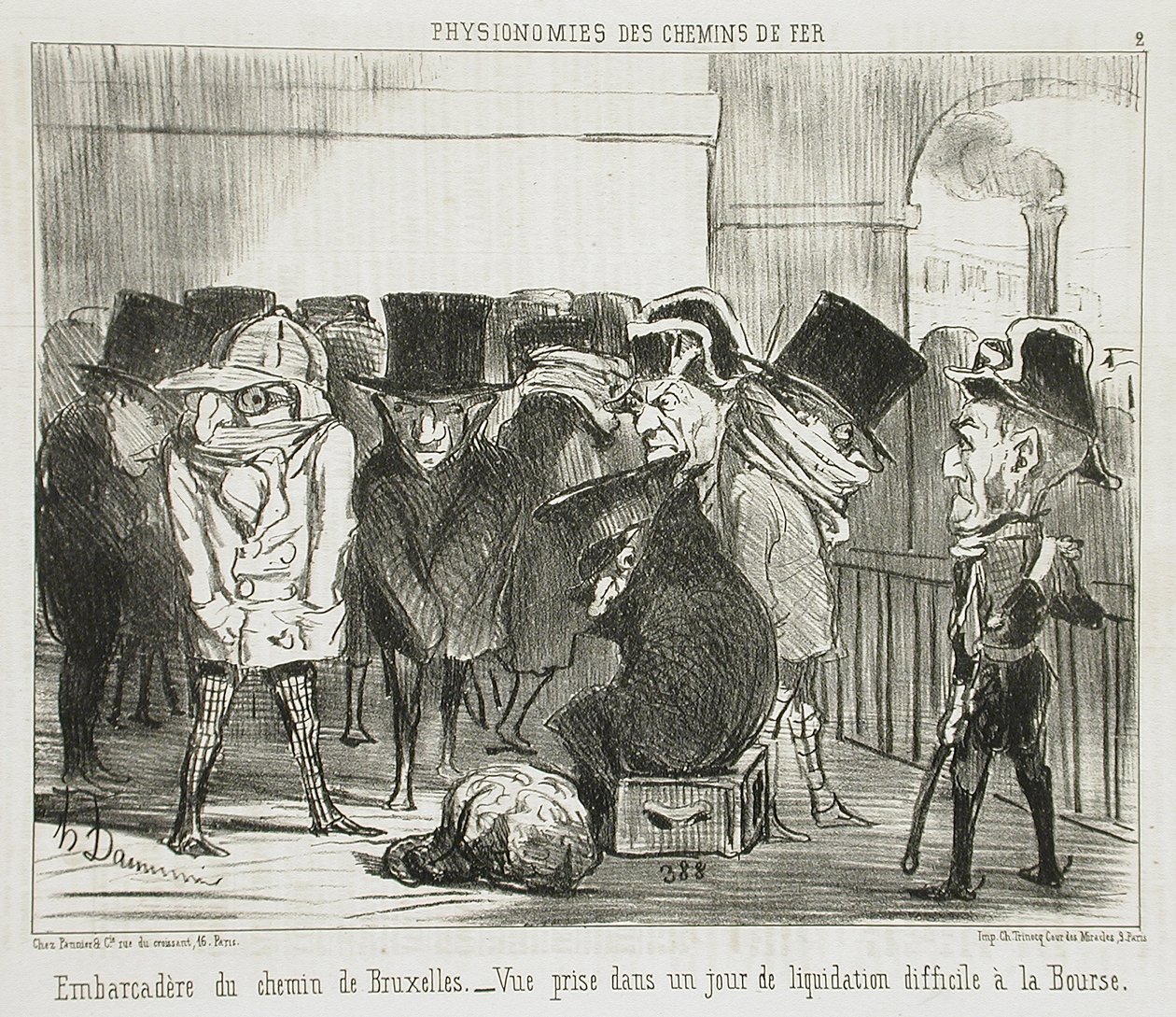 Embarcadère du chemin de Bruxelles - Honoré Daumier