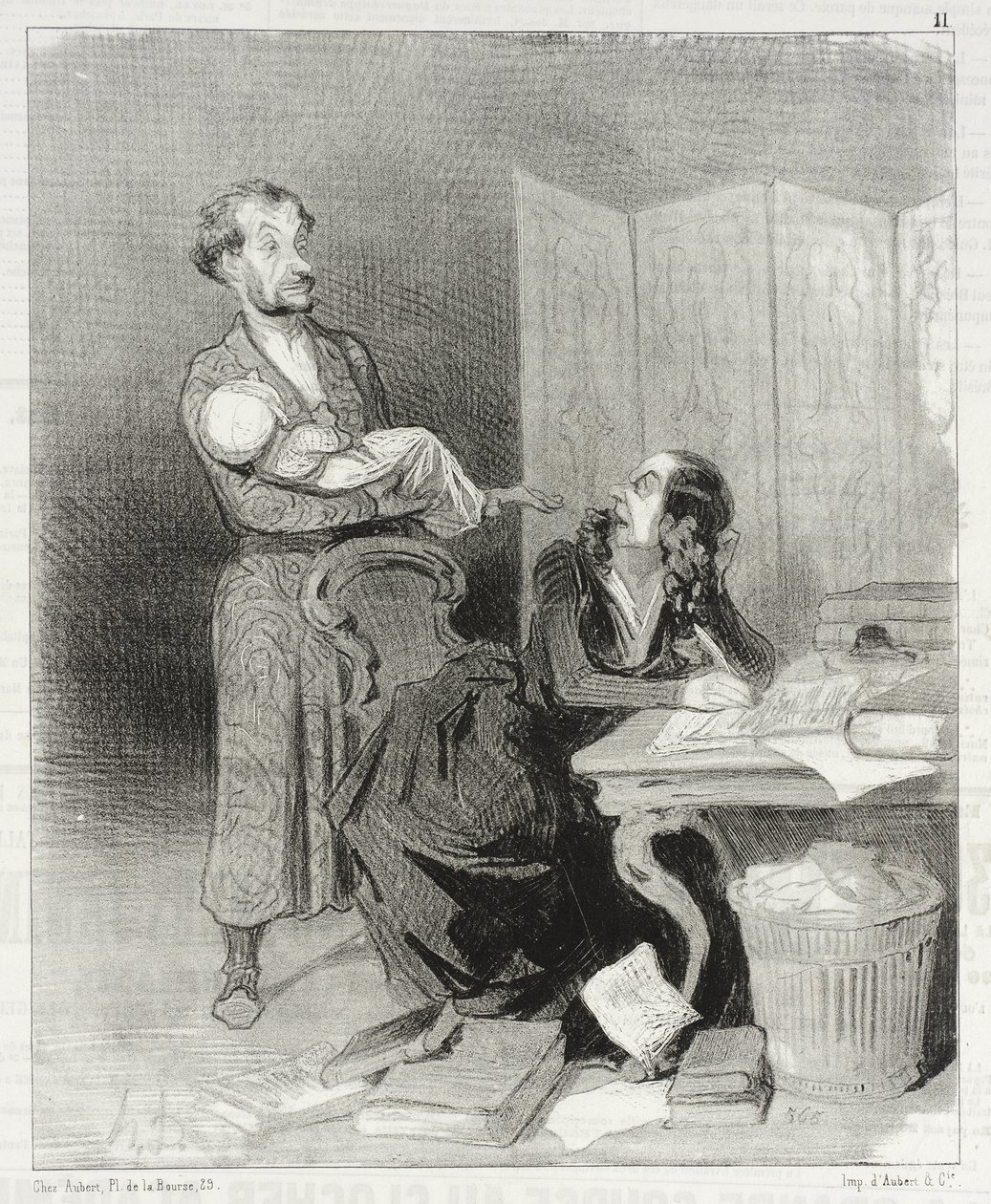 Emportez donc ça plus loin ... il est impossible de travailler ... - Honoré Daumier