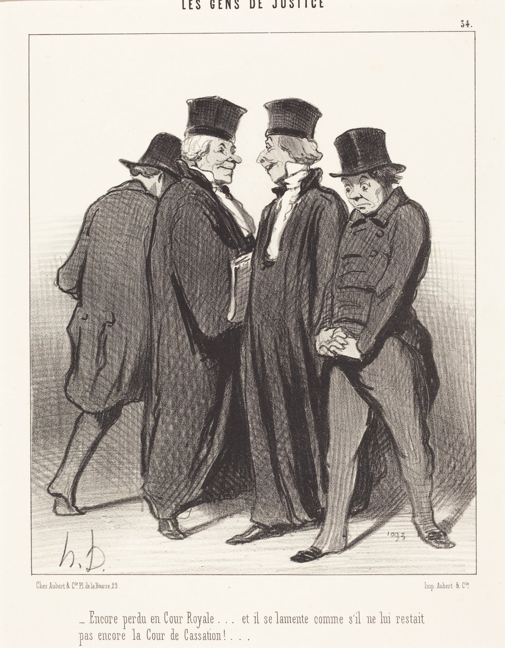 Encore perdu en Cour Royale... et il se lamente... - Honoré Daumier