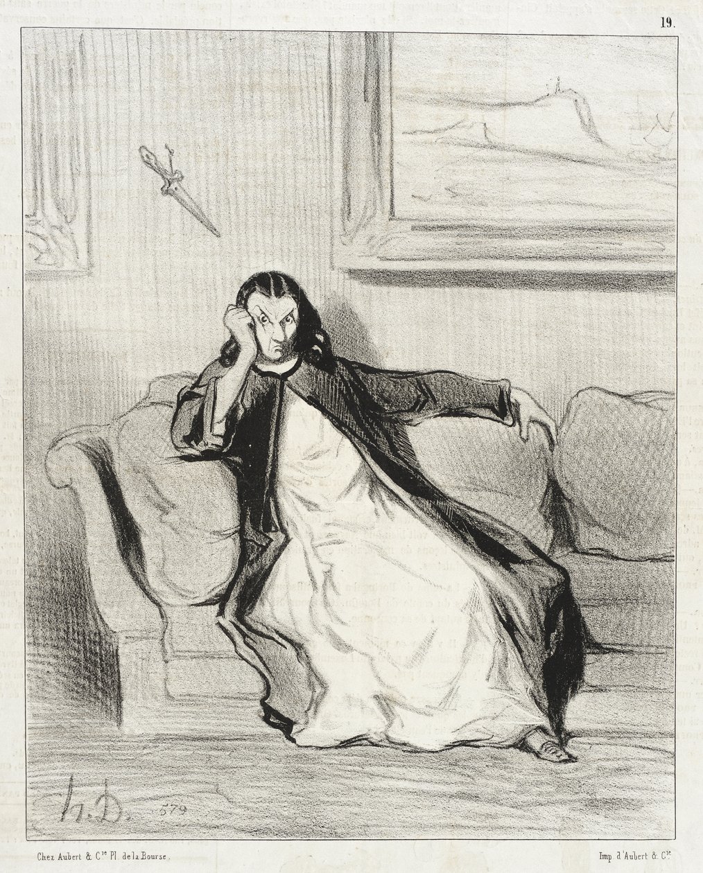 Enfer et damnation!... Sifflée... Sifflée!!... Siiiiflée! - Honoré Daumier
