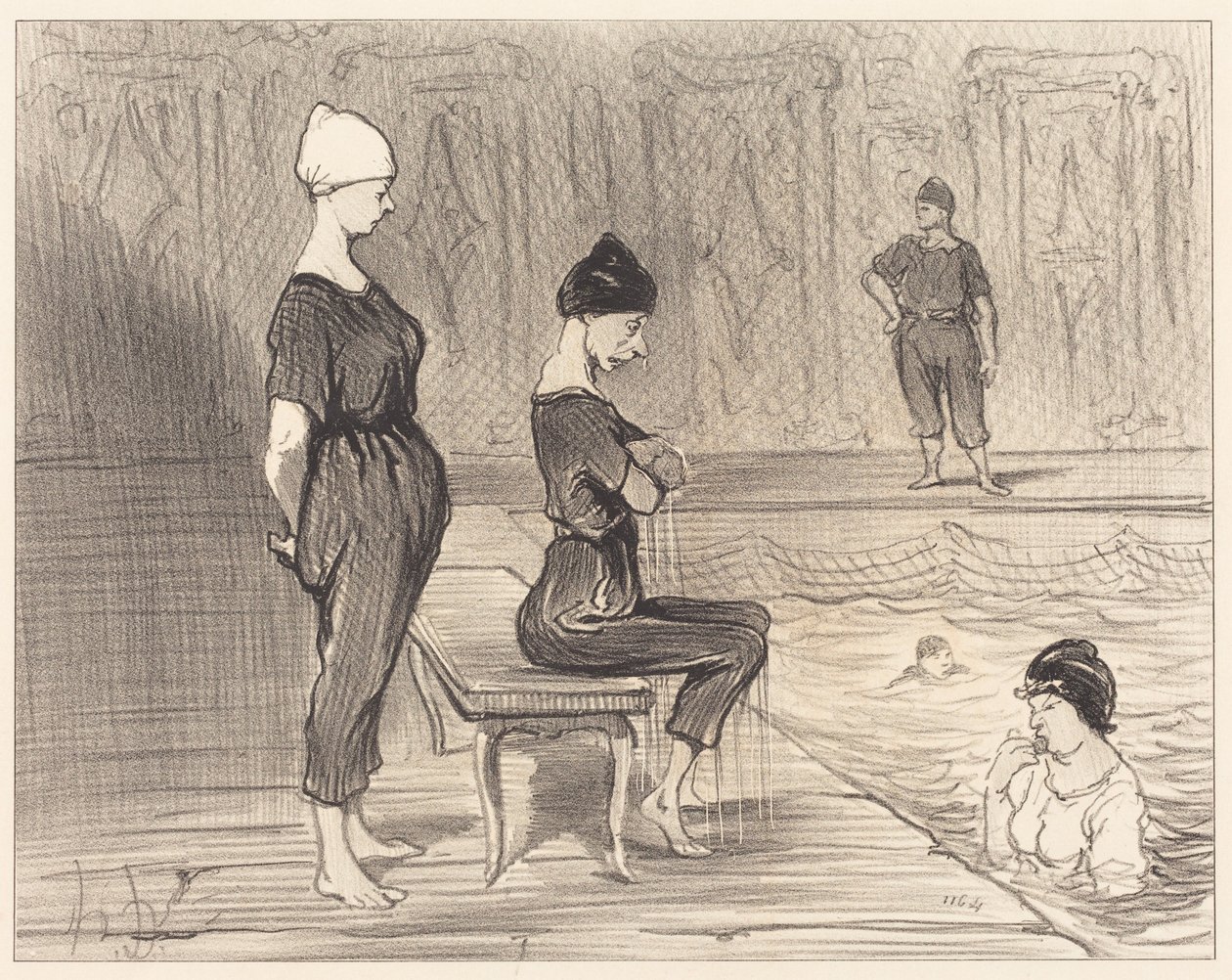 Fesant toutes partie de la plus belle moitié... - Honoré Daumier