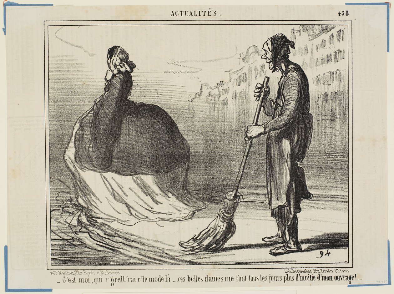 Je devrais regretter ce style ... Ces grandes dames diminuent chaque jour mon travail ! - Honoré Daumier