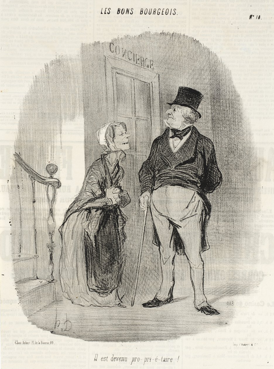 Il est devenu pro-pri-é-taire! - Honoré Daumier
